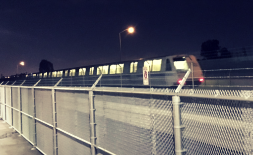 BART train in Silicon Valley